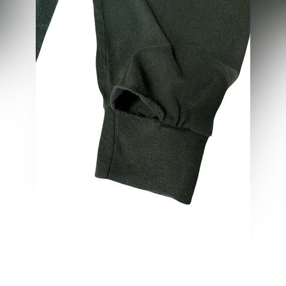 Gildan Vintage and Worn in Men's Dark Green Michigan State Long Sleeve Tee - Picture 3 of 4